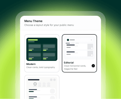 Menu theme